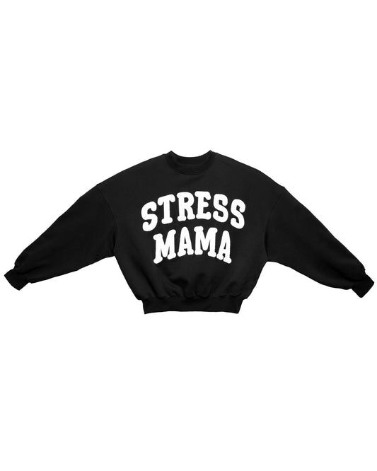 SSMA EMBROIDERY SWEATER  - BLACK