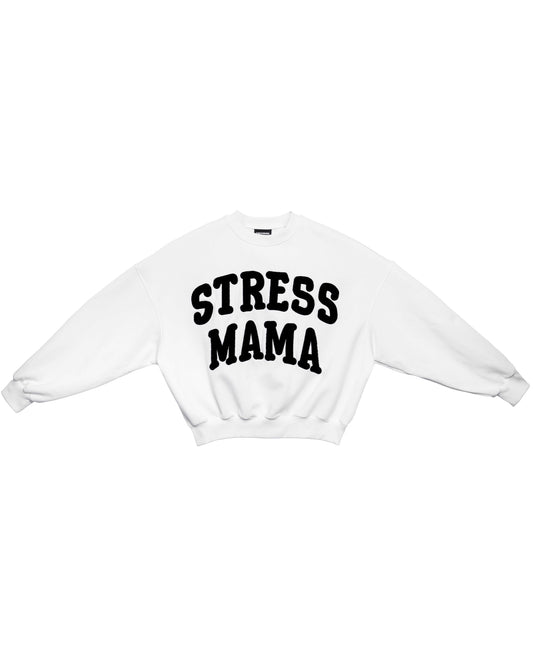 SSMA EMBROIDERY SWEATER  - WHITE