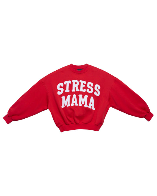 SSMA EMBROIDERY SWEATER  - RED