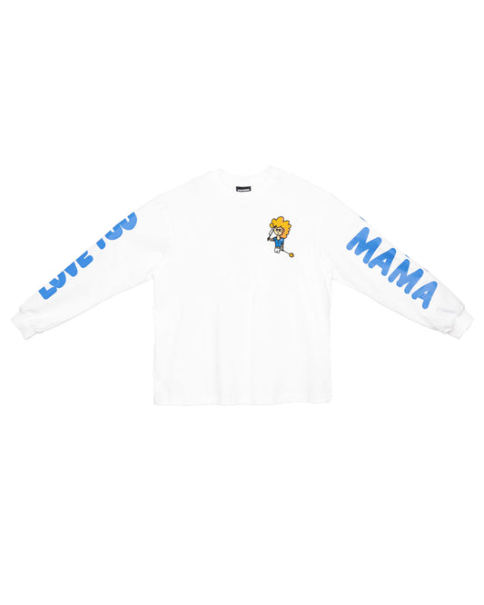 STRESSMAMA LOVE YOU LONGSLEEVE  - WHITE