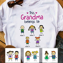 Personalized Grandma Belongs T Shirt JR231 81O58