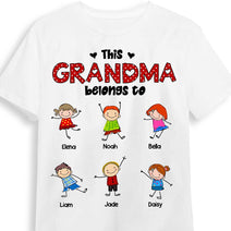 Personalized Polka Dot Pattern This Grandma Belongs To Shirt - Hoodie - Sweatshirt 24021